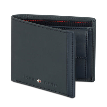 Tommy Hilfiger Matteo Mens Leather Global Coin Wallet Navy