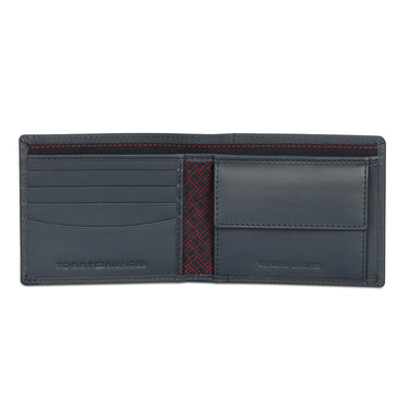 Tommy Hilfiger Matteo Mens Leather Global Coin Wallet Navy