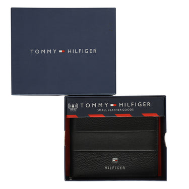 Tommy Hilfiger Niccolo Mens Leather Multicard Coin Wallet Black
