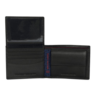 Tommy Hilfiger Niccolo Mens Leather Multicard Coin Wallet Black