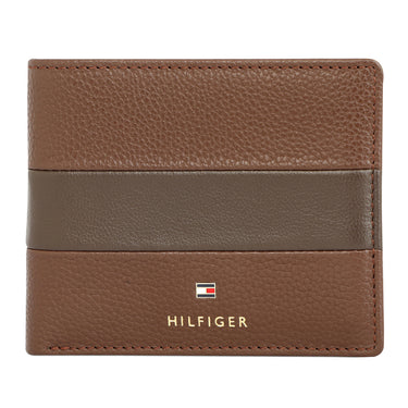 Tommy Hilfiger Niccolo Mens Leather Passcase Wallet Brown