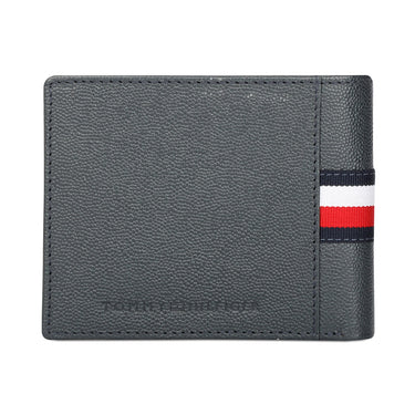 Tommy Hilfiger Alonzo Men Leather Passcase Wallet navy