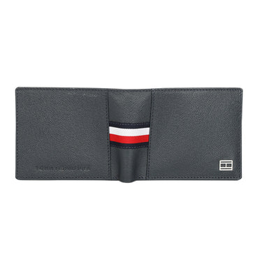 Tommy Hilfiger Alonzo Men Leather Passcase Wallet navy