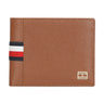 Tommy Hilfiger Alonzo Men Leather Passcase Wallet Cognac