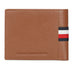 Tommy Hilfiger Alonzo Men Leather Passcase Wallet Cognac