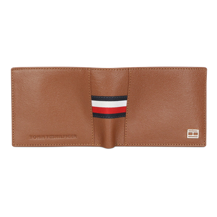 Tommy Hilfiger Alonzo Men Leather Passcase Wallet Cognac