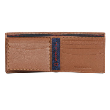 Tommy Hilfiger Alonzo Men Leather Passcase Wallet Cognac