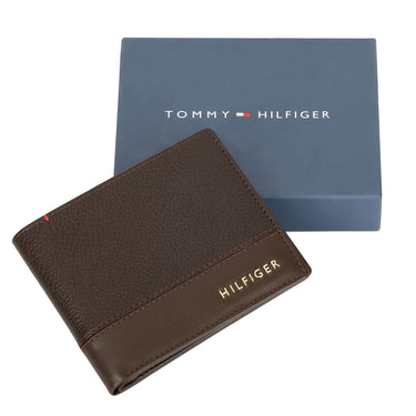 Tommy Hilfiger Aurelio Mens Leather Multicard Coin Wallet Brown