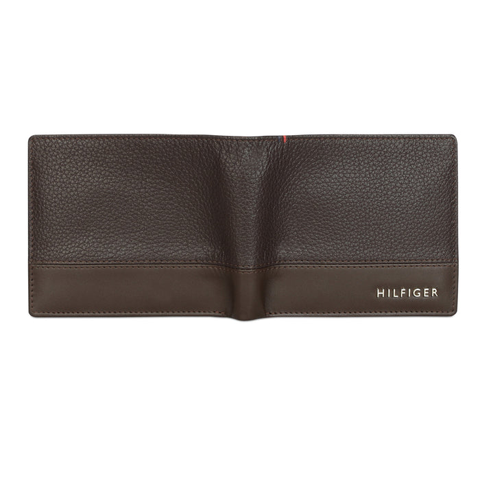 Tommy Hilfiger Aurelio Mens Leather Global Coin Wallet Brown