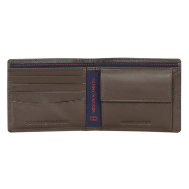 Tommy Hilfiger Aurelio Mens Leather Global Coin Wallet Brown