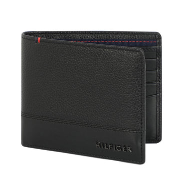 Tommy Hilfiger Aurelio Mens Leather Passcase Wallet Black