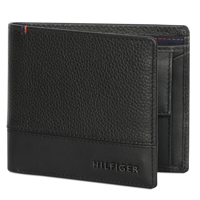 Tommy Hilfiger Aurelio Mens Leather Global Coin Wallet Black