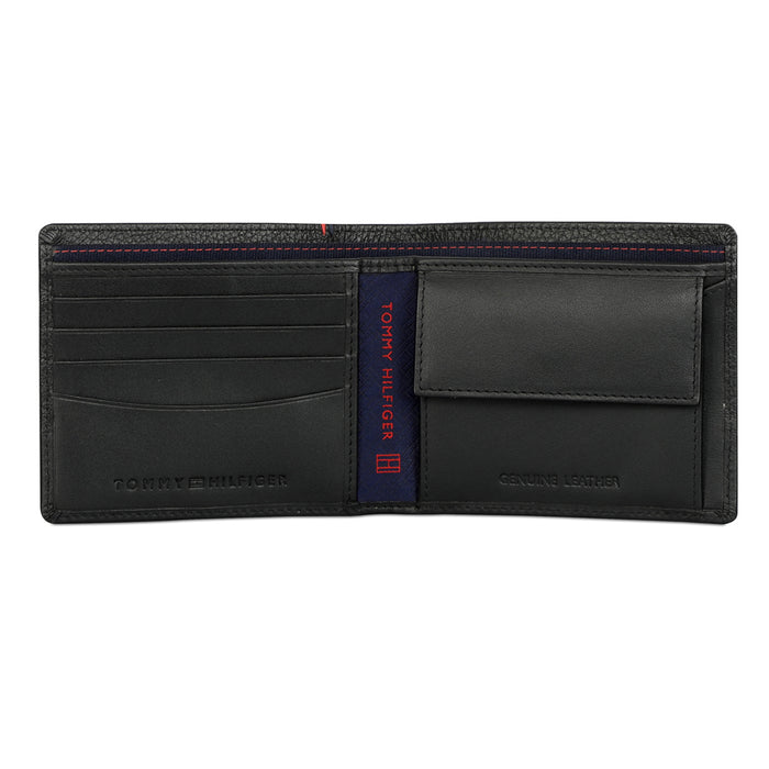 Tommy Hilfiger Aurelio Mens Leather Global Coin Wallet Black