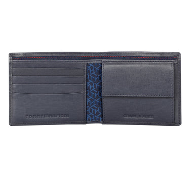 Tommy Hilfiger Carmine Men Leather Global Coin Wallet navy