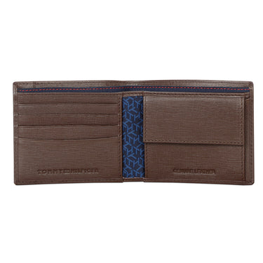 Tommy Hilfiger Carmine Men Leather Global Coin Wallet Brown