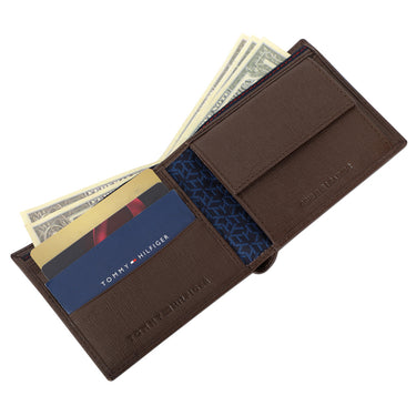 Tommy Hilfiger Carmine Men Leather Global Coin Wallet Brown