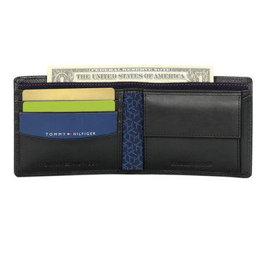 Tommy Hilfiger Renato Mens Leather Global Coin Wallet Black