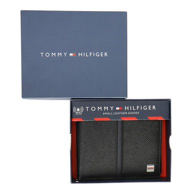 Tommy Hilfiger Renato Mens Leather Global Coin Wallet Black