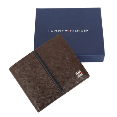 Tommy Hilfiger Renato Mens Leather Global Coin Wallet Brown