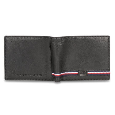 Tommy Hilfiger Darven Mens Leather Slimfold Wallet Black