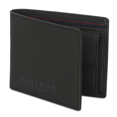 Tommy Hilfiger Rocco Mens Leather Global Coin Wallet Black
