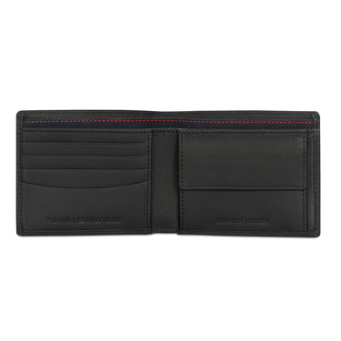 Tommy Hilfiger Rocco Mens Leather Global Coin Wallet Black