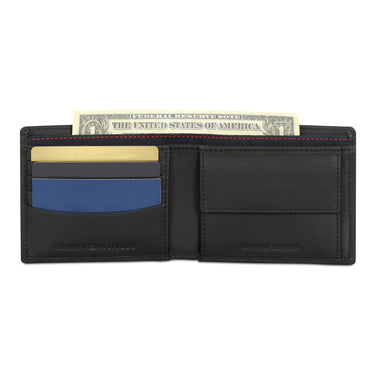 Tommy Hilfiger Rocco Mens Leather Global Coin Wallet Black
