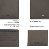 Tommy Hilfiger Rocco Mens Leather Passcase Wallet Brown