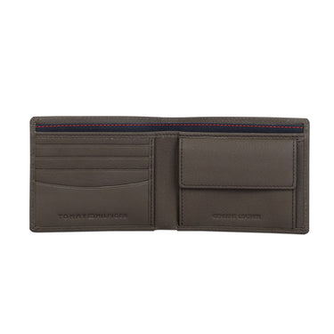 Tommy Hilfiger Rocco Mens Leather Global Coin Wallet Brown