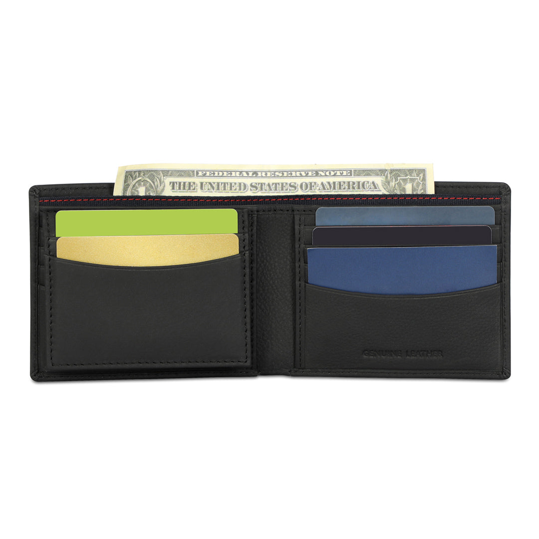 Tommy Hilfiger Rocco Mens Leather Passcase Wallet Black