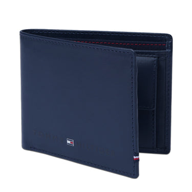 Tommy Hilfiger Cesare Mens Leather Global Coin Wallet navy