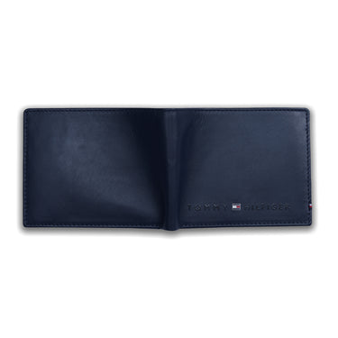 Tommy Hilfiger Cesare Mens Leather Global Coin Wallet navy