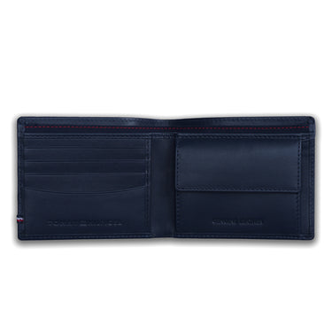 Tommy Hilfiger Cesare Mens Leather Global Coin Wallet navy