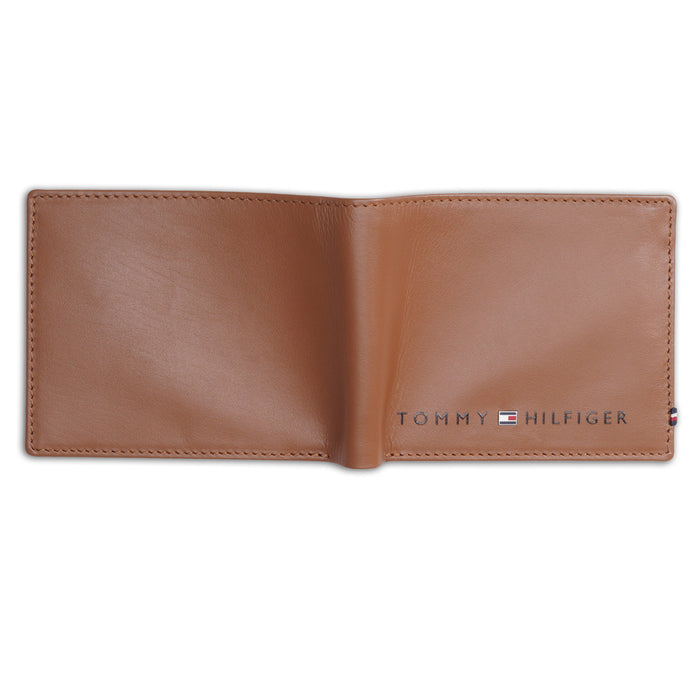 Tommy Hilfiger Cesare Mens Leather Global Coin Wallet navy Brown