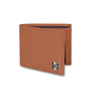 Tommy Hilfiger Vincen Mens Leather Passcase Wallet Tan