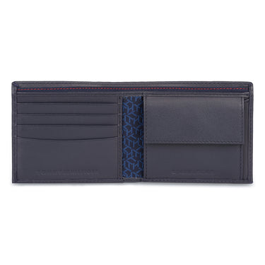 Tommy Hilfiger Stefano Mens Leather Global Coin Wallet Navy