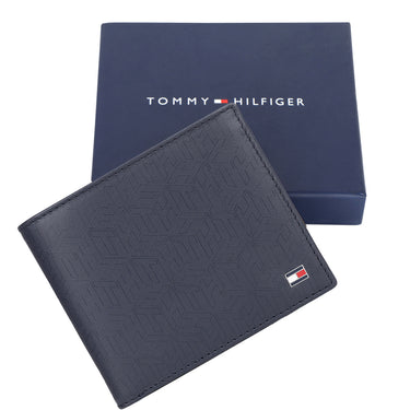 Tommy Hilfiger Stefano Mens Leather Global Coin Wallet Navy