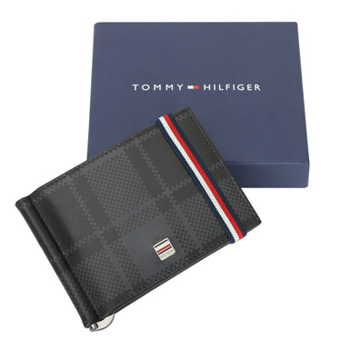 Tommy Hilfiger Weimar Mens Leather Money Clip Black