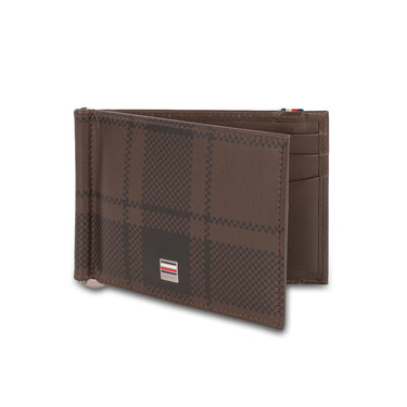 Tommy Hilfiger Weimar Mens Leather Money Clip Brown
