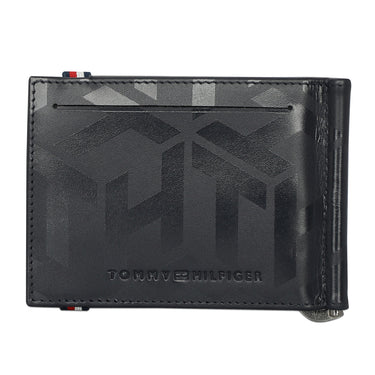 Tommy Hilfiger Reich Mens Leather Money Clip Wallet Navy