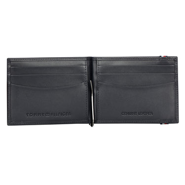 Tommy Hilfiger Reich Mens Leather Money Clip Wallet Navy