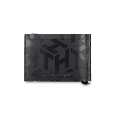 Tommy Hilfiger Reich Mens Leather Money Clip Wallet Black