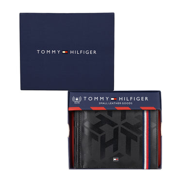 Tommy Hilfiger Reich Mens Leather Money Clip Wallet Black
