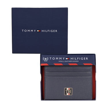 Tommy Hilfiger Willhelm Mens Leather Card Holder Navy