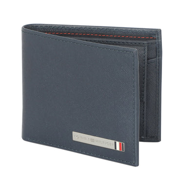 Tommy Hilfiger Marc Mens Leather Passcase Wallet Navy