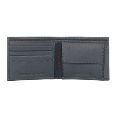 Tommy Hilfiger Marc Mens Leather Passcase Wallet Navy