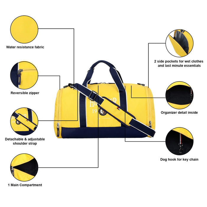 Tommy Hilfiger Demarcus Unisex Polyester Gym Bag Yellow