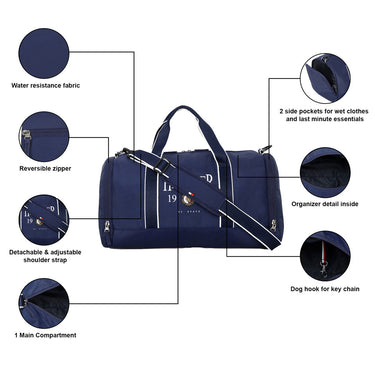 Tommy Hilfiger Demarcus Unisex Polyester Gym Bag navy