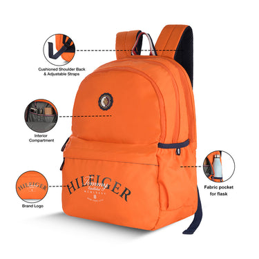 Tommy Hilfiger Nautical Unisex Polyester Backpack Orange