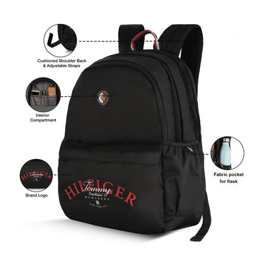 Tommy Hilfiger Nautical Unisex Polyester Backpack Black
